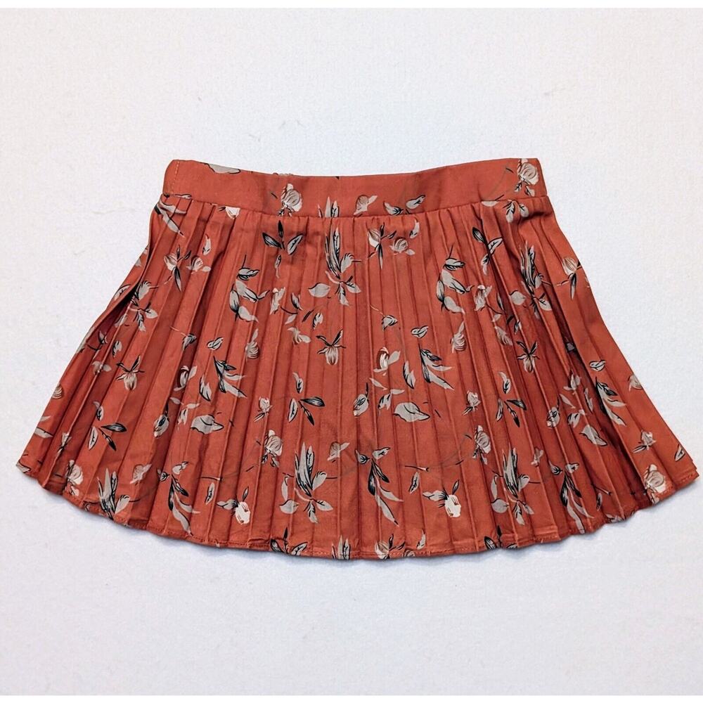 New NWT 18-24 mos Bailey's Blossoms Pleated Skirt W/ Leaves Fall Pumpkin Orange